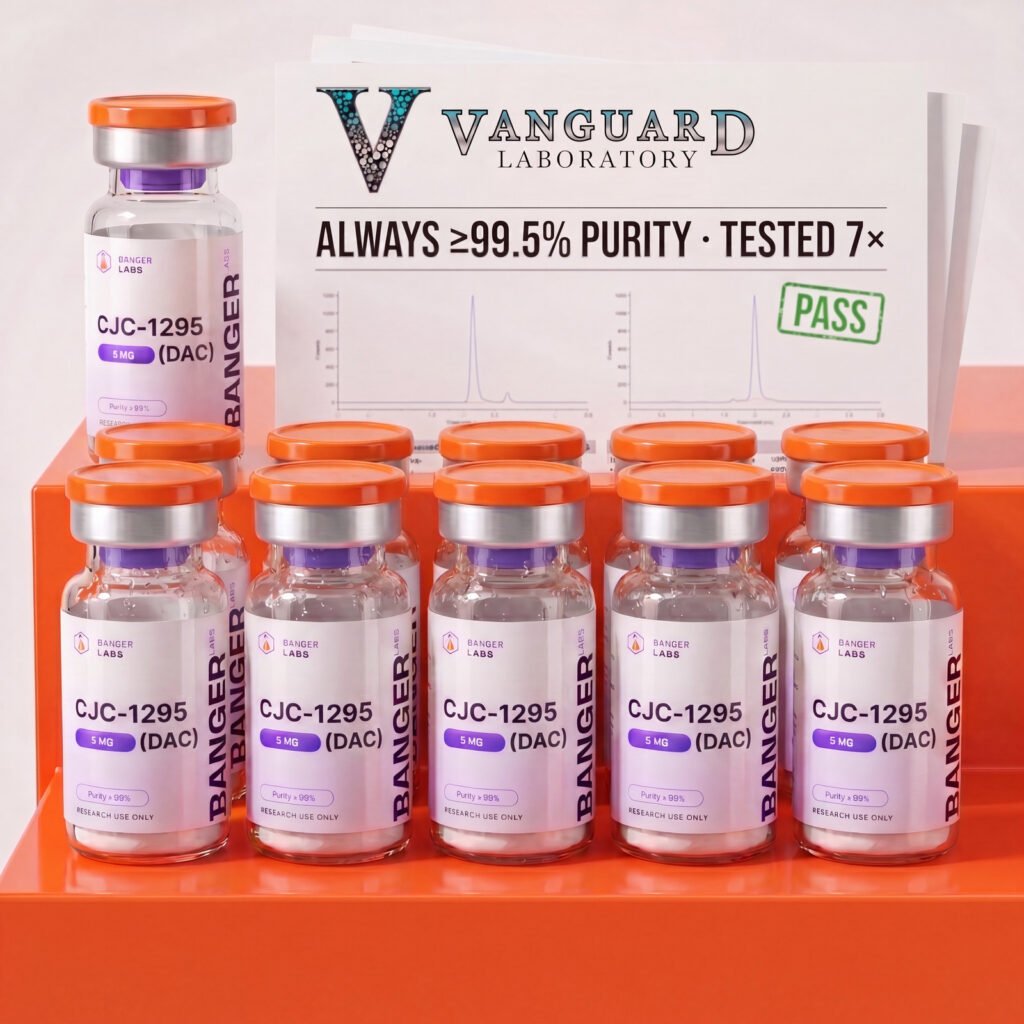 CJC-1295 (DAC) Full Kit (10 Vials) — 40% Off 5mg — Vanguard Laboratory Certificate of Analysis, ≥99.5% purity