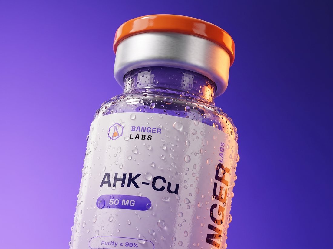 AHK-Cu vial — research-grade detail