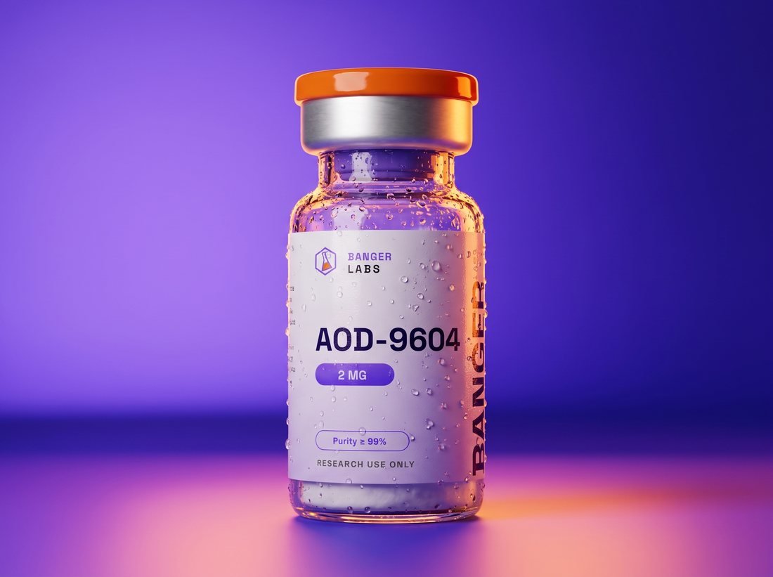 AOD-9604 vial — research-grade detail