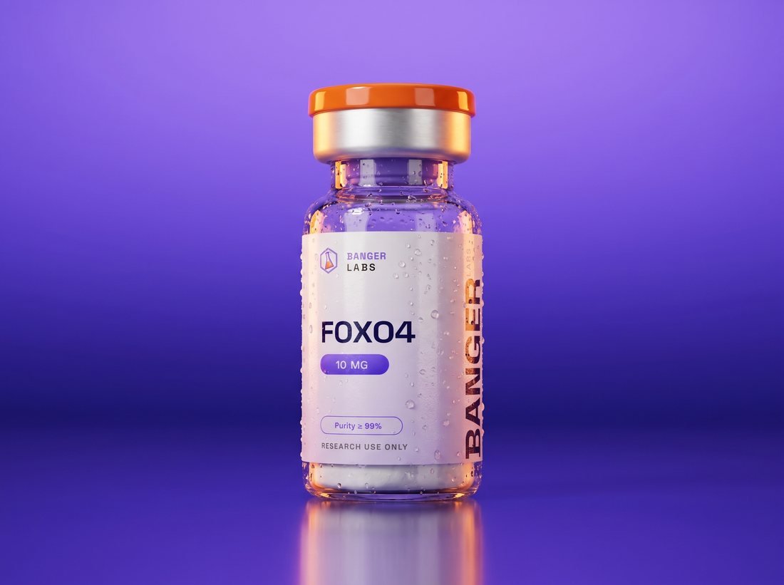 FOXO4-DRI vial — research-grade detail