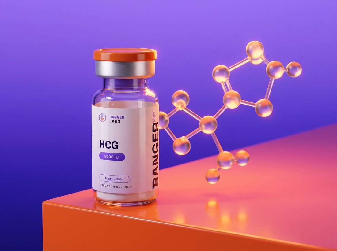 HCG — molecular structure (research illustration)