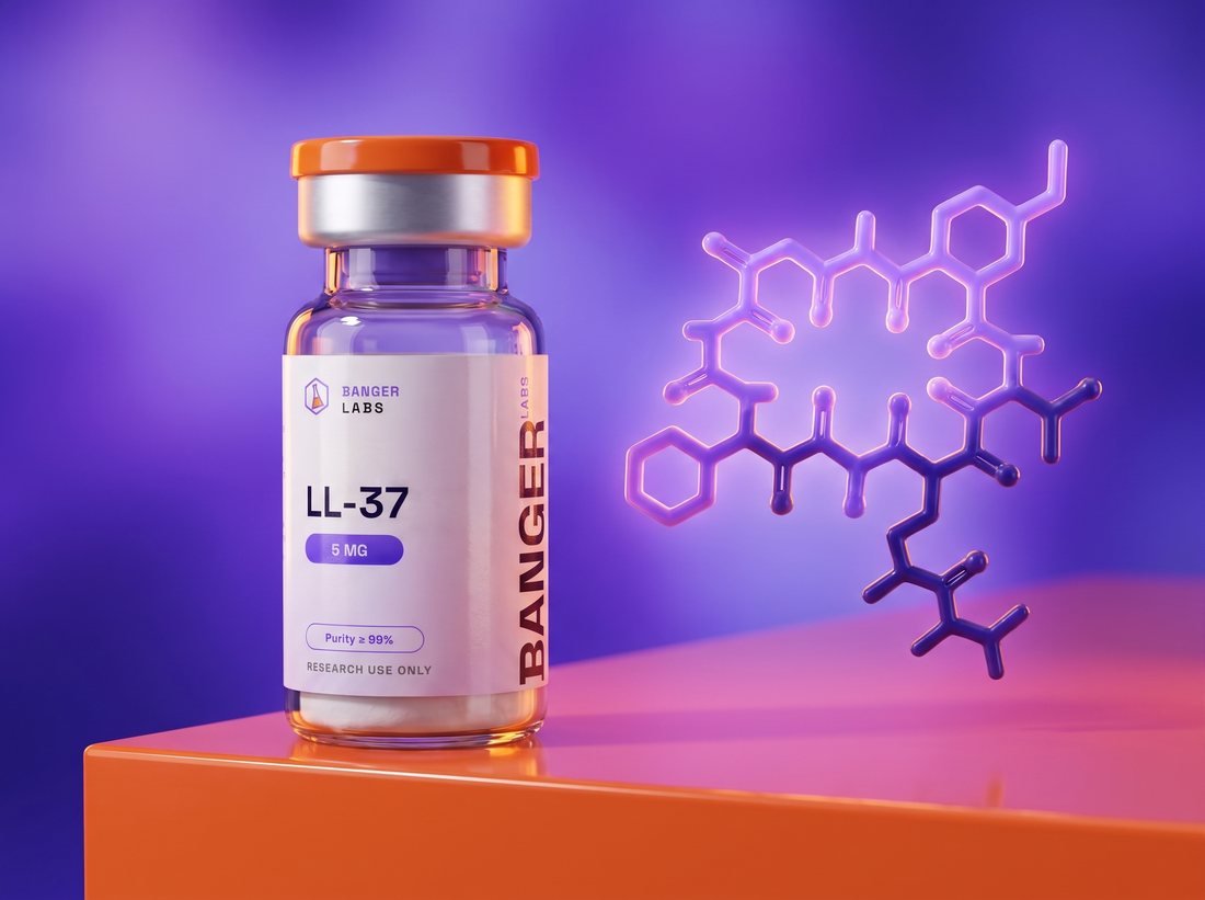LL-37 — molecular structure (research illustration)