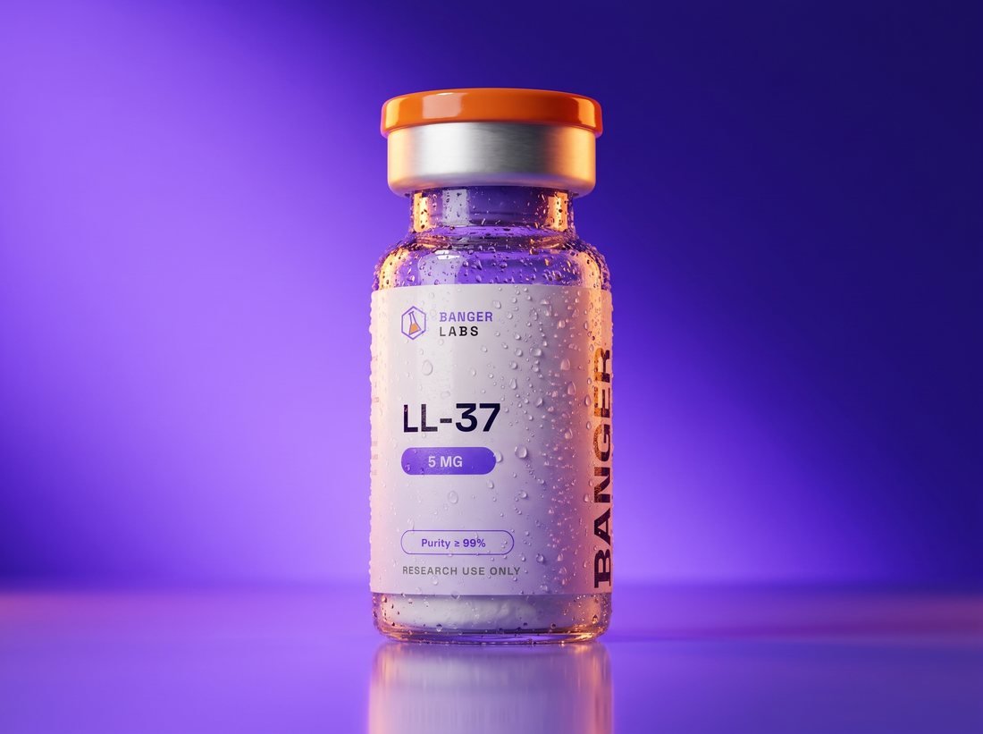 LL-37 vial — research-grade detail