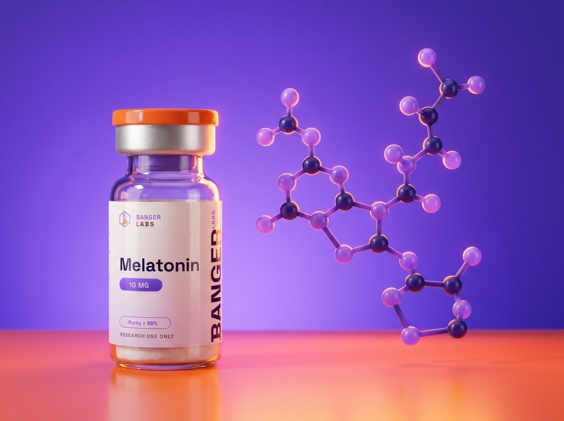 Melatonin — molecular structure (research illustration)