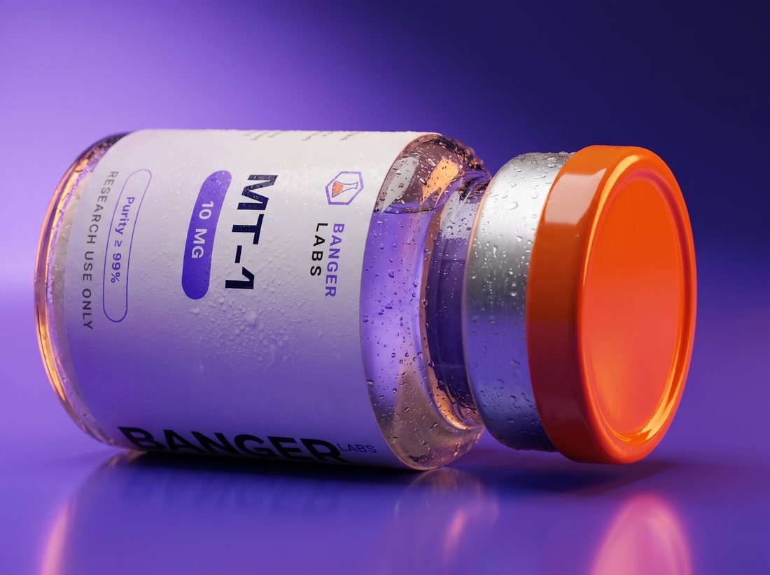Melanotan I vial — research-grade detail