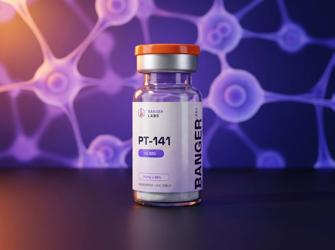 PT-141 — receptor & cell-signaling research illustration