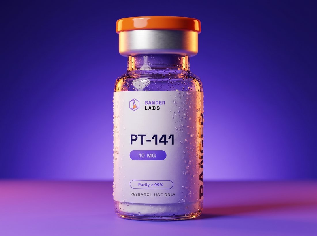 PT-141 vial — research-grade detail
