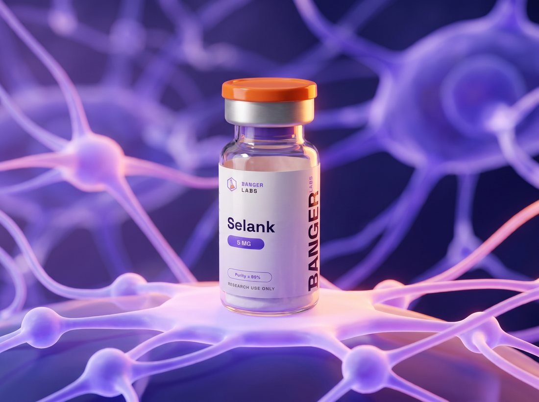 Selank — receptor & cell-signaling research illustration