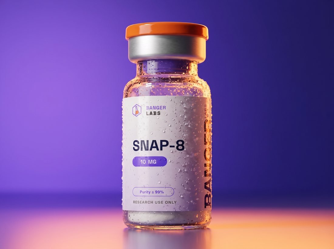 SNAP-8 vial — research-grade detail