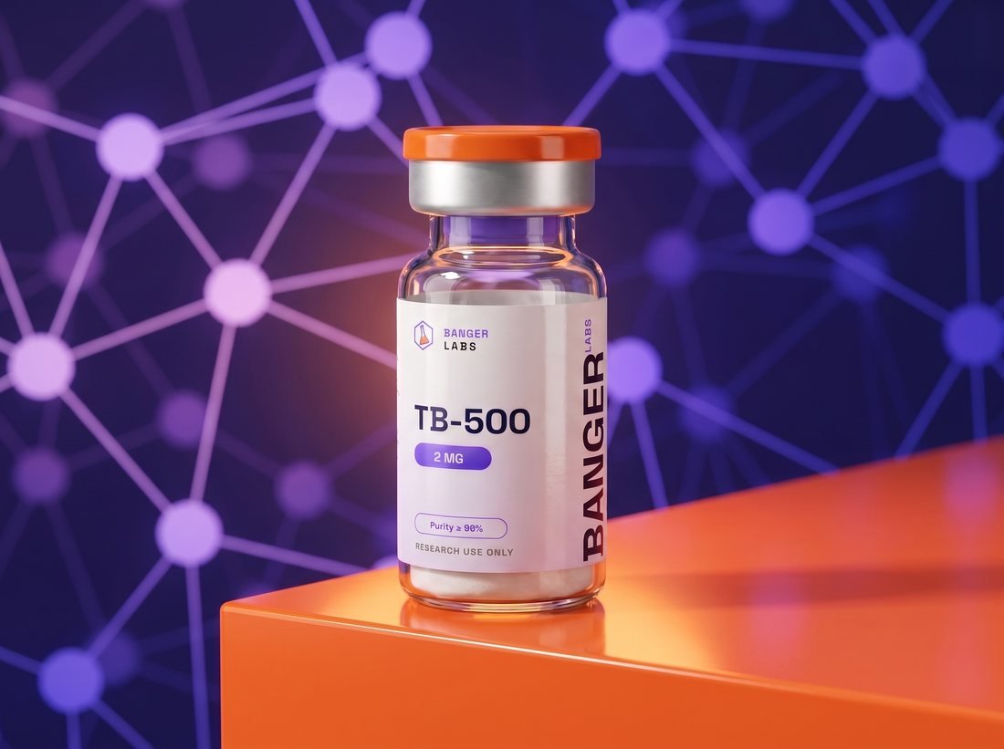 TB-500 — receptor & cell-signaling research illustration